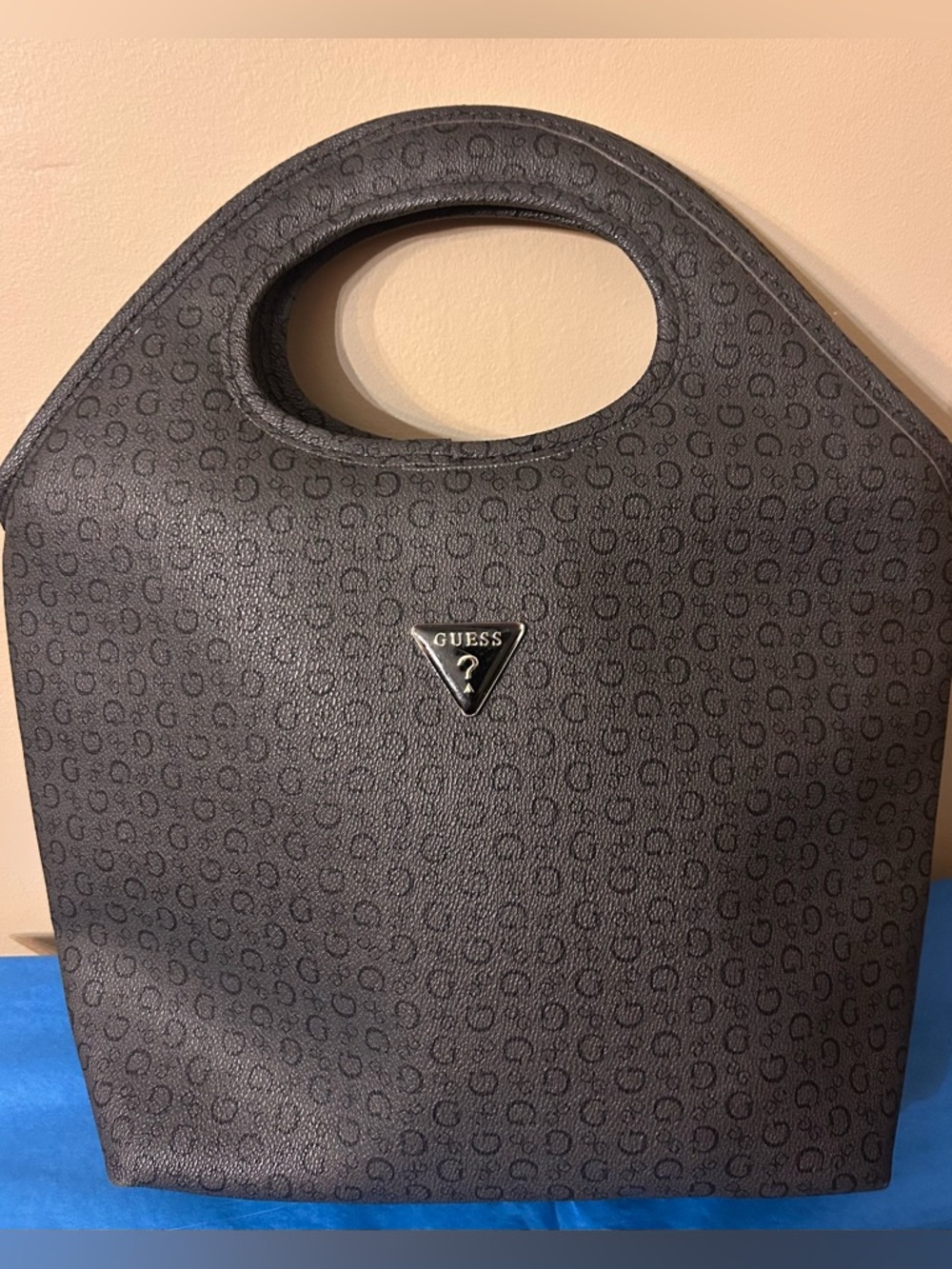 GUESS Black Logo Tote Bag